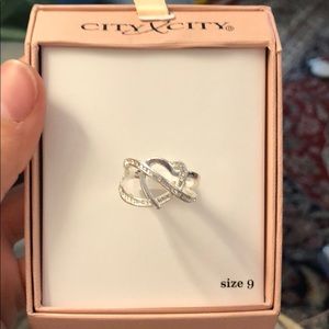 Nib silver ring size 9